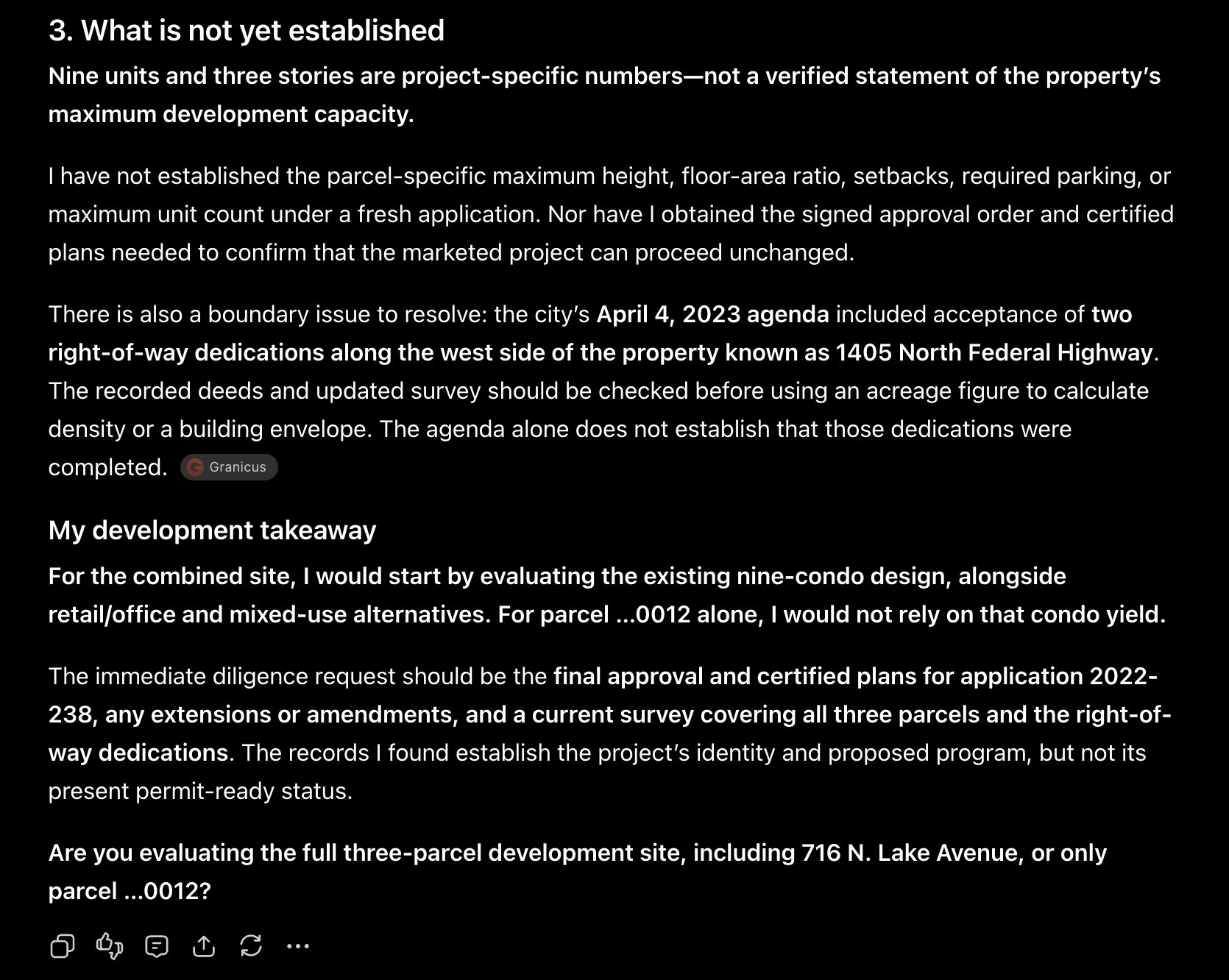 Part 3 of 3: what was not established, and the question back.