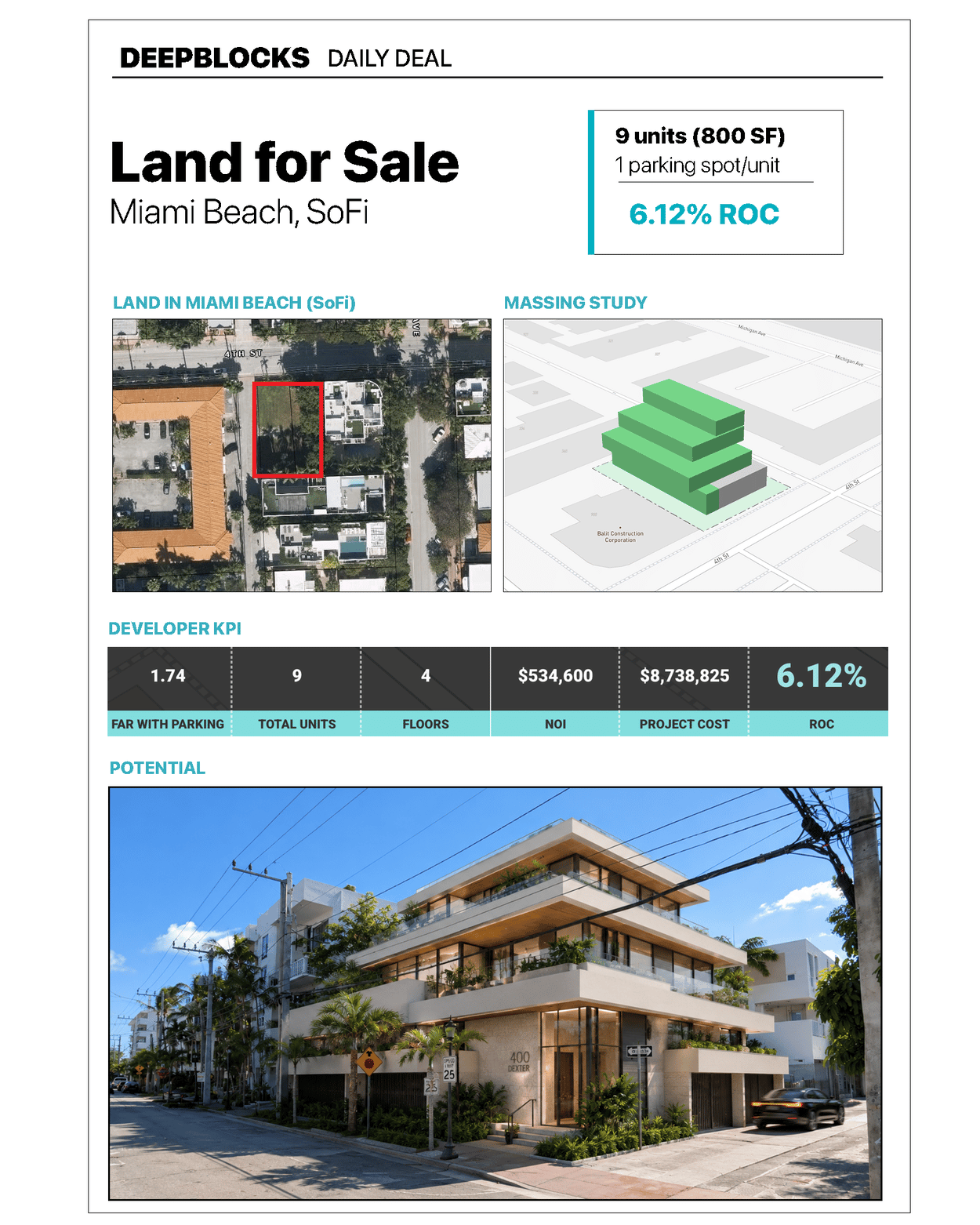 Deepblocks Daily Deal: A SoFi Multifamily Site With a 9-Unit Base Case