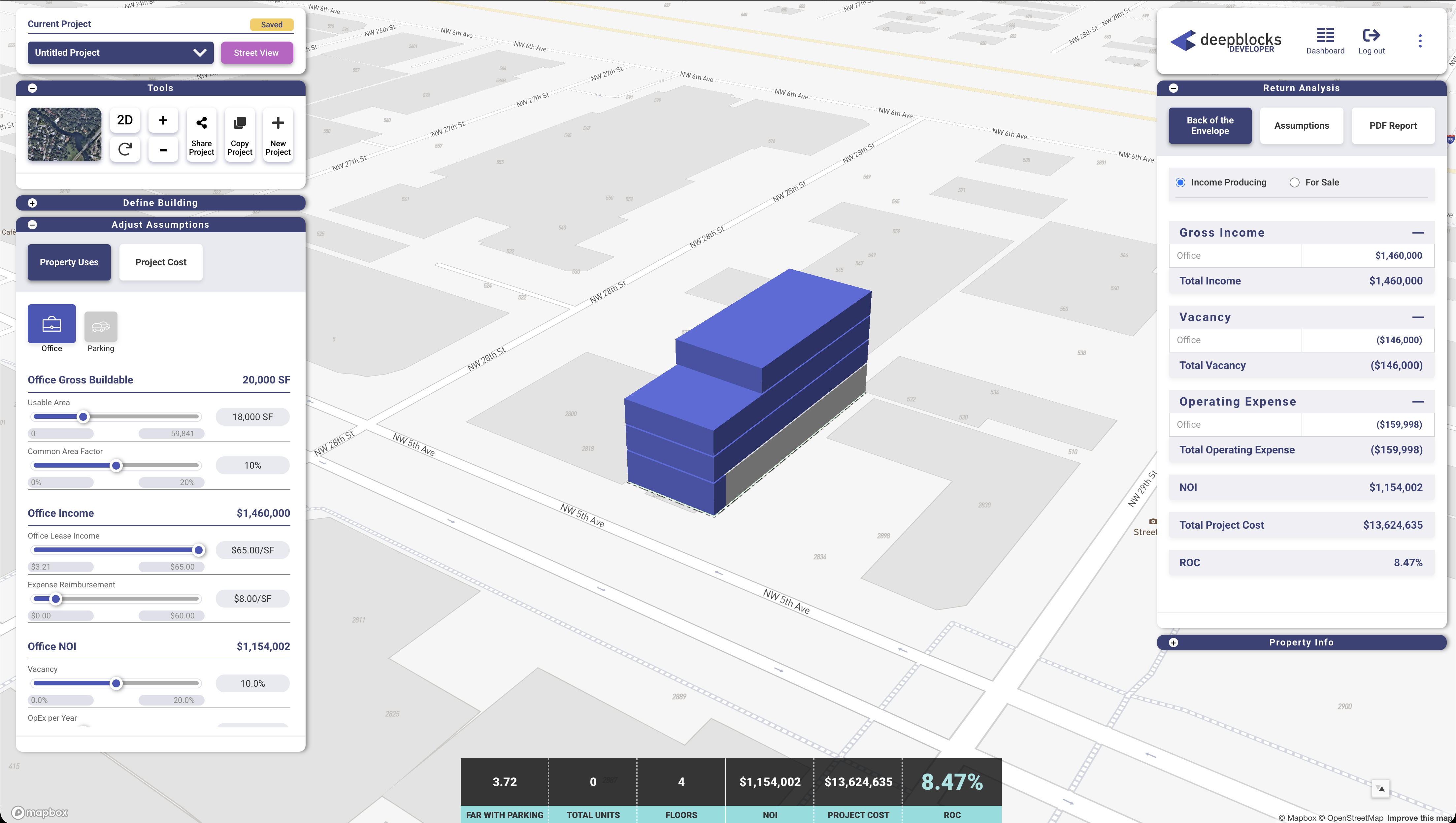 Developer software view of Wynwood boutique office opportunity